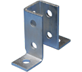 3-Way 8 Hole Double Corner Connector - 1 5/8" - Steel / W170000EG *ELECTROGALVANIZED