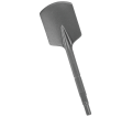 4-1/2 In. x 16 In. Clay Spade Tool Round Hex/Spline Hammer Steel