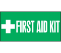 First Aid Kit Label - 3"x7" - Dura Vinyl / LFSD508XVE