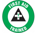 First Aid Trained Decal - 2-1/4" - Adhesive Vinyl / LHTL312 (10 PK)