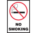 No Smoking Label - 5" x 3-1/2" - Adhesive Vinyl / LSMK553VSP (5 PK)