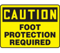 Caution Foot Protection Required - 10" x 14" - Plastic / MPPE688VP