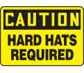 Caution Hard Hats Required - 10" x 14" - Plastic / MPPA640VP
