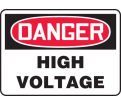 Danger High Voltage Sign - 10" x 14" - Plastic / MELC114VP