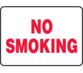 No Smoking Sign - 10" x 14" - Plastic / MSMK545VP