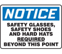 Notice PPE Required Beyond This Point - 10" x 14" - Plastic / MPPE829VP