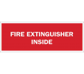 Fire Extinguisher Inside Label - 5" x 14" - Polyester / 85269