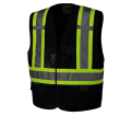 Black Hi-Viz Safety Vest - L/XL - *PIONEER