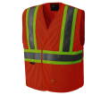 Hi-Viz Orange Flame Resistant Safety Vest - L/XL - *PIONEER