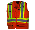 Hi-Viz Orange Surveyor's Safety Vest - M - *PIONEER