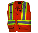 Hi-Viz Orange Surveyor's Safety Vest - L - *PIONEER