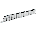 Chrome Socket Set - 1/2" - 6 Point / 601312 *13 Pc TORQUE DRIVE®