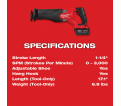 M18 FUEL™ SAWZALL® Reciprocating Saw - 2 Battery XC5.0 Kit