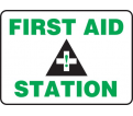 First Aid Station Sign - 10" x 14" - Plastic / MFSD960VP