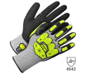 Cut Level 5 Hi-Viz Impact Nitrile Gloves - Size 10