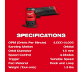 M12 FUEL™ Orbital Detail Sander