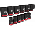 SHOCKWAVE Impact Duty™ 3/8" Drive SAE Standard 6 Point Socket Set - 12PC