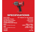 M18 FUEL™ High Torque 1/2” Impact Wrench with Pin Detent Kit