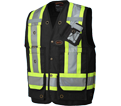 Surveyor's / Supervisor's Vest - Black Cotton / 694 Series