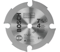 7-1/4 In. 4 Tooth Edge Diamond-Impregnated Carbide-Tipped Saw Blade