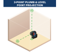 Green-Beam Three-Point Self-Leveling Alignment Laser