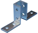 Double Corner Connector - 10 Hole - Steel / W180000EG *ELECTROGALVANIZED