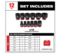 SHOCKWAVE Impact Duty™ 3/8" Drive SAE Standard 6 Point Socket Set - 12PC