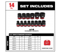 SHOCKWAVE Impact Duty™ 1/2" Drive Metric Standard 6 Point Socket Set - 14PC