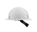White Full Brim Vented Hard Hat w/4pt Ratcheting Suspension - Type 1, Class C